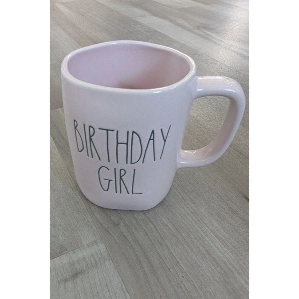 Rae Dunn Pink Birthday Girl Coffee Mug